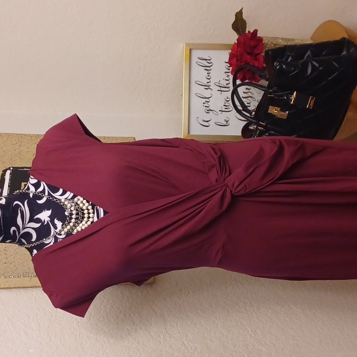 Ann Taylor Burgundy Dress